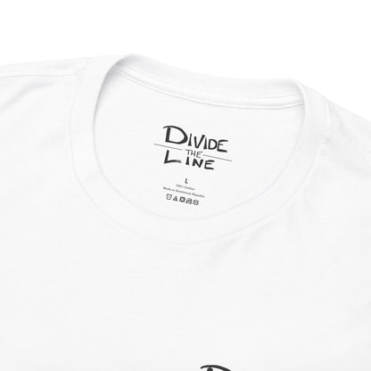 Divide the Line TV Head Artwork Unisex Heavy Cotton White Tee